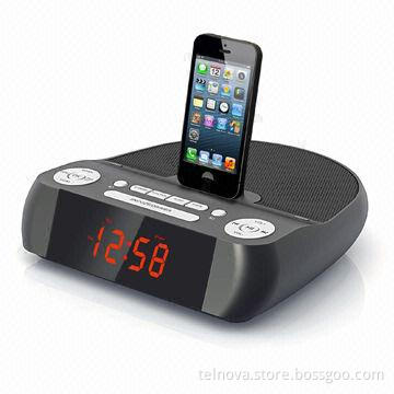 Lightning Connector Docking Speaker with FM and Clock Radio